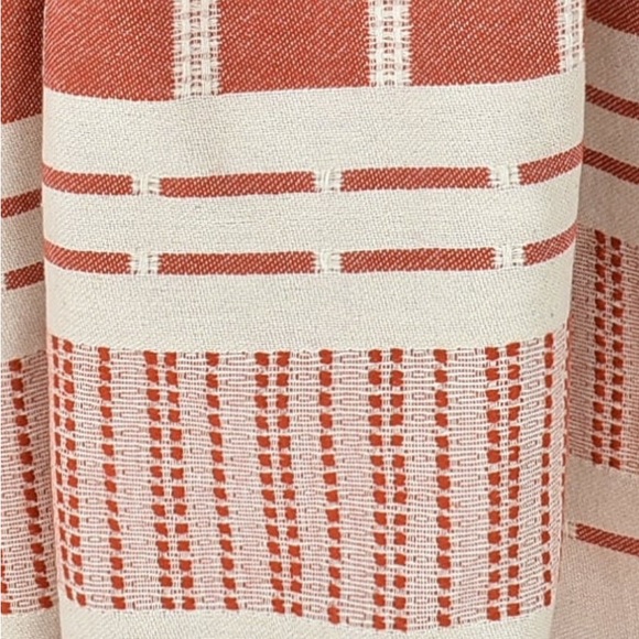 S X S W Desert Red Towel Blanket FLiPSiDE Threads Anthropologie Organic Cotton - Picture 7 of 13